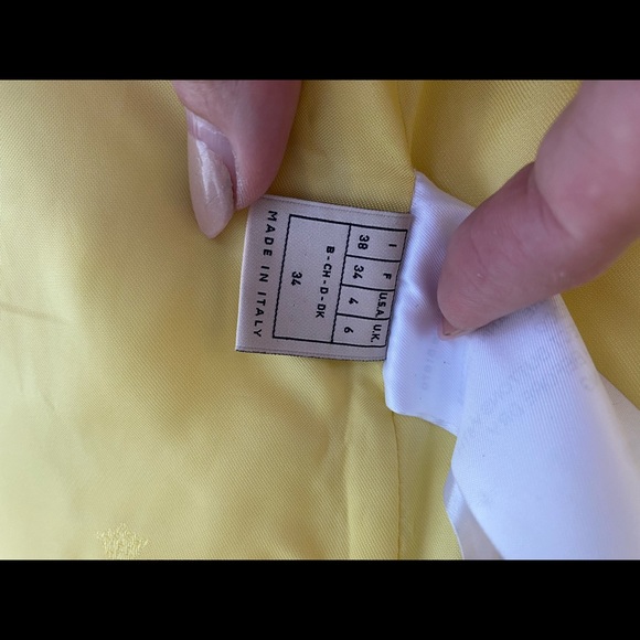 NWT- Emilio Pucci Single Breasted Yellow Coat - Picture 7 of 9